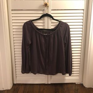 Off the shoulder long sleeve top